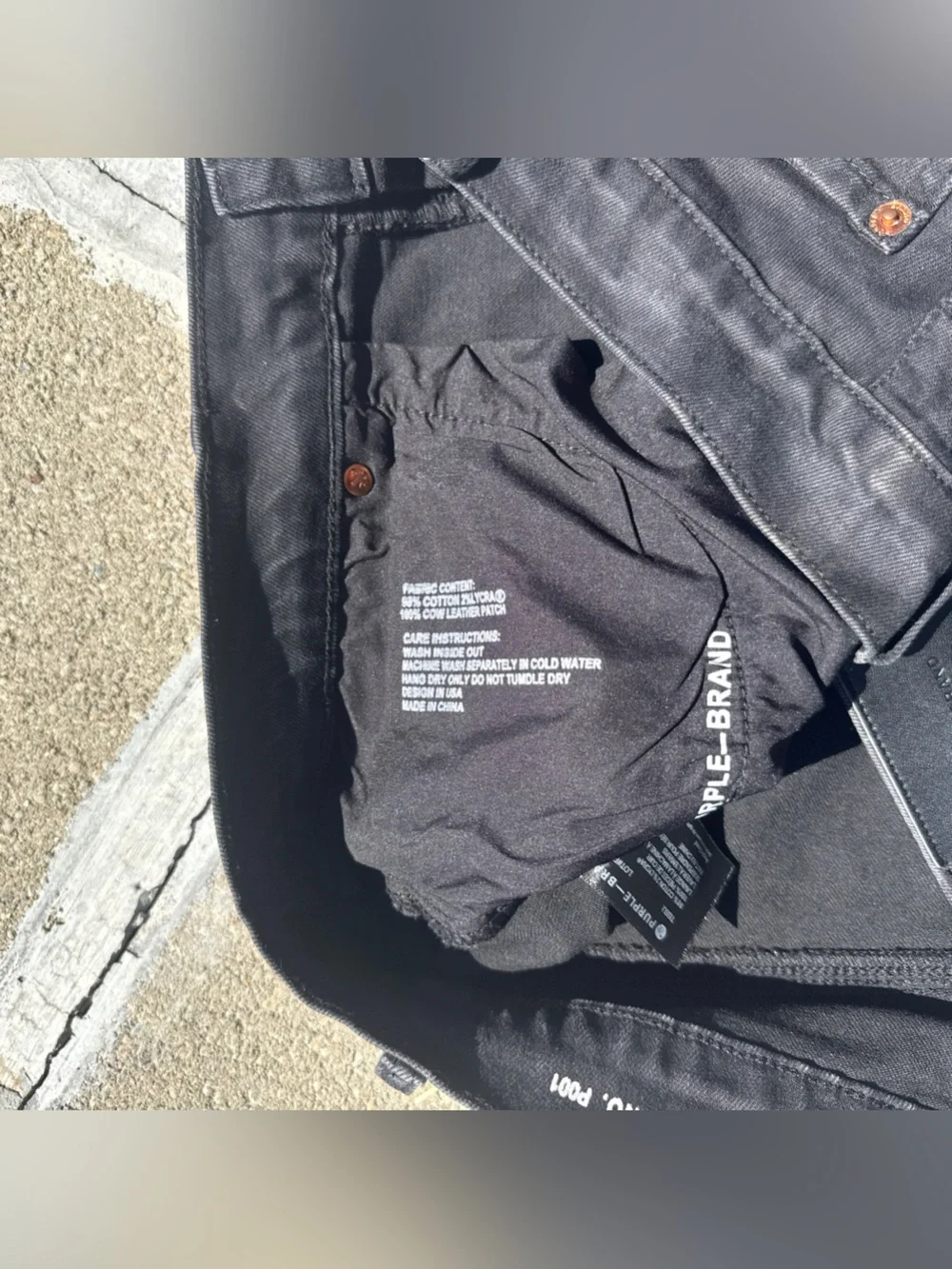 Purple Brand Black Paint Splatter Jeans